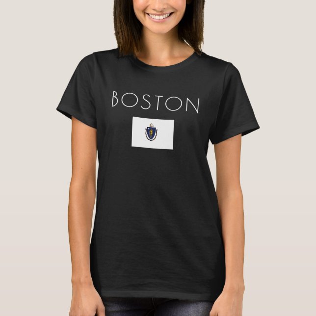 Boston, Massachusetts USA 1 T Shirt (Framsida)