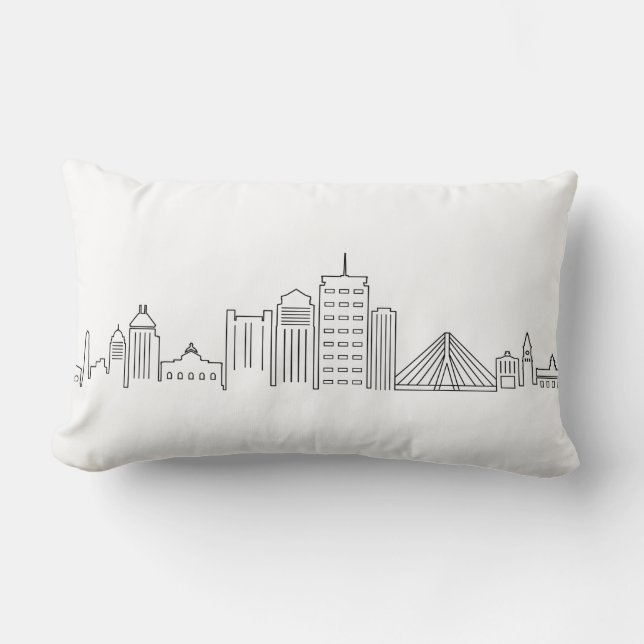 BOSTON Massachusetts USA City Skyline Silhouette Lumbarkudde (Framsida)