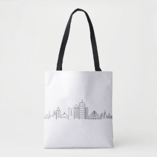 BOSTON Massachusetts USA City Skyline Silhouette Tygkasse