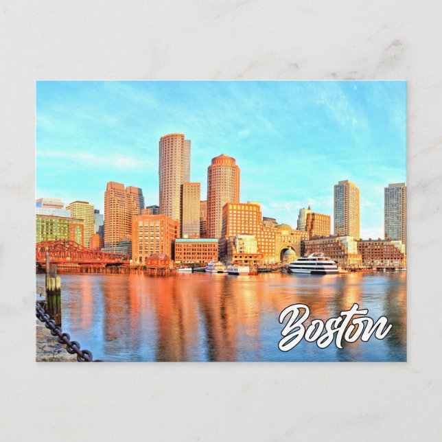 Boston, Massachusetts, USA Vykort (Framsida)