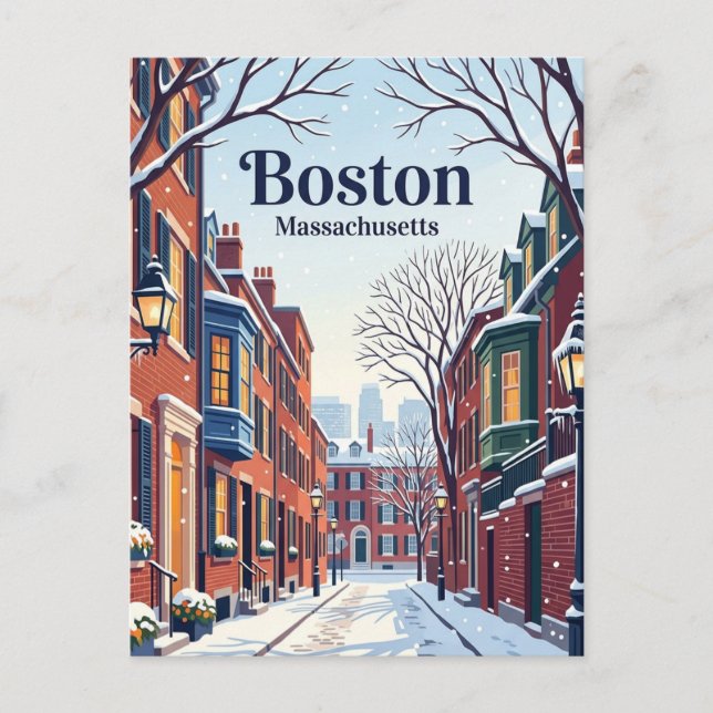 Boston, Massachusetts, USA Vykort (Framsida)