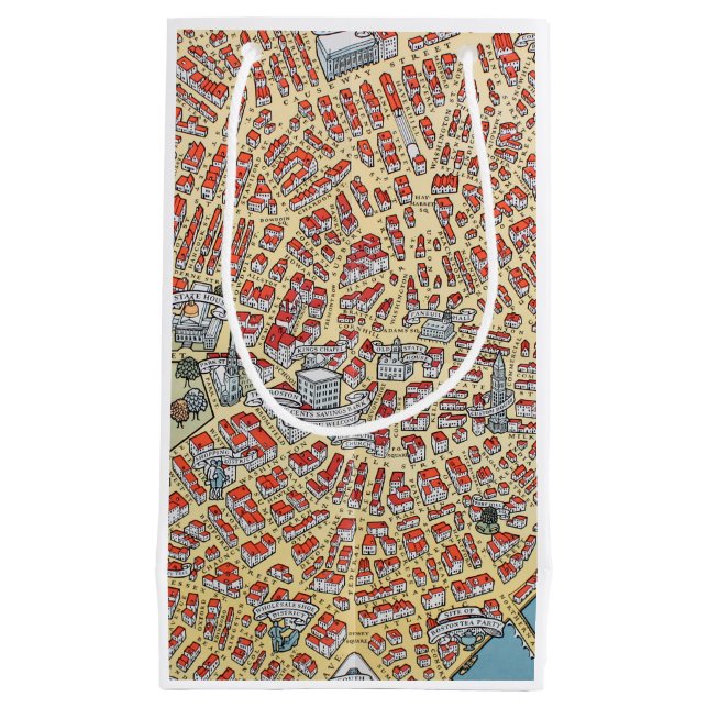 Boston Massachusetts vintagekarta av 1929 (Framsidan)