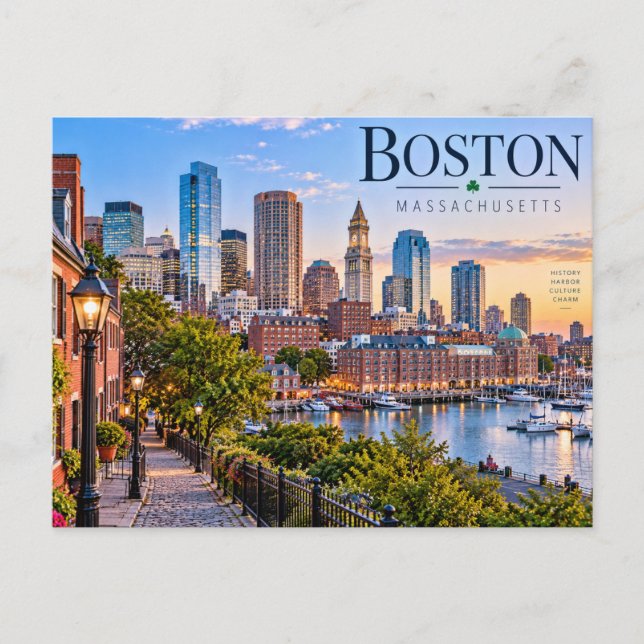 Boston, Massachusetts Vykort (Framsida)