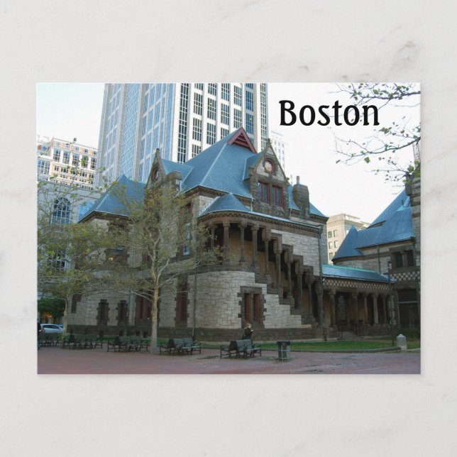 Boston Massachusetts Vykort (Framsida)