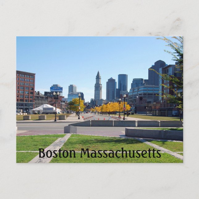 Boston Massachusetts Vykort (Framsida)