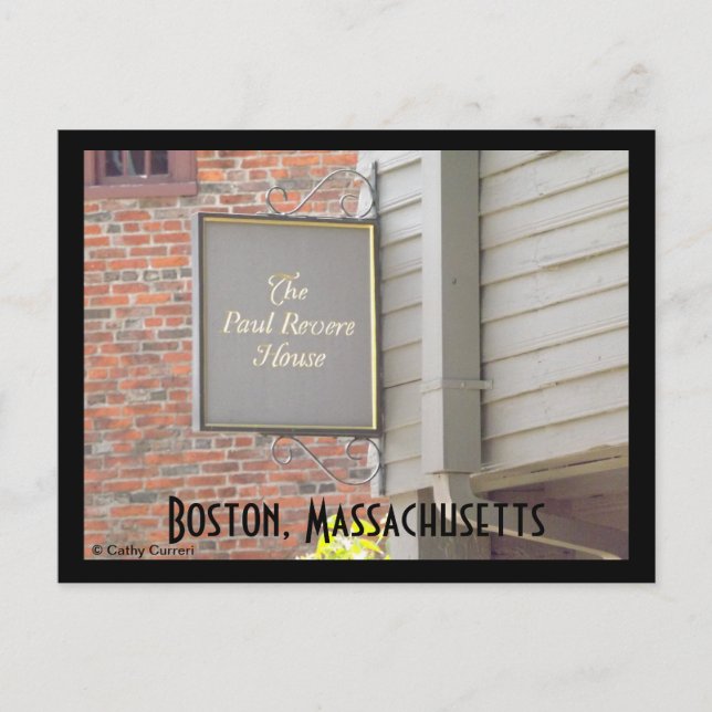 Boston, Massachusetts Vykort (Framsida)