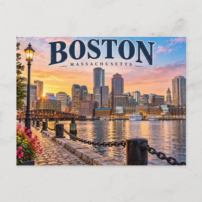 Boston, Massachusetts Vykort (Framsida)