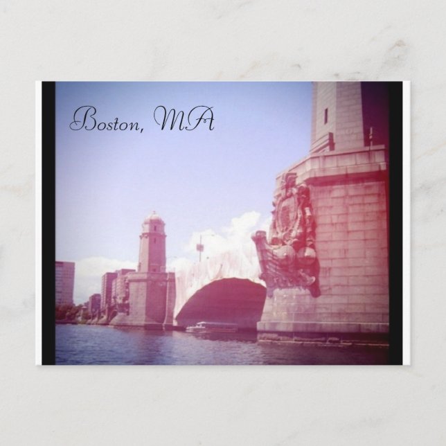 Boston Massachusetts Vykort (Framsida)