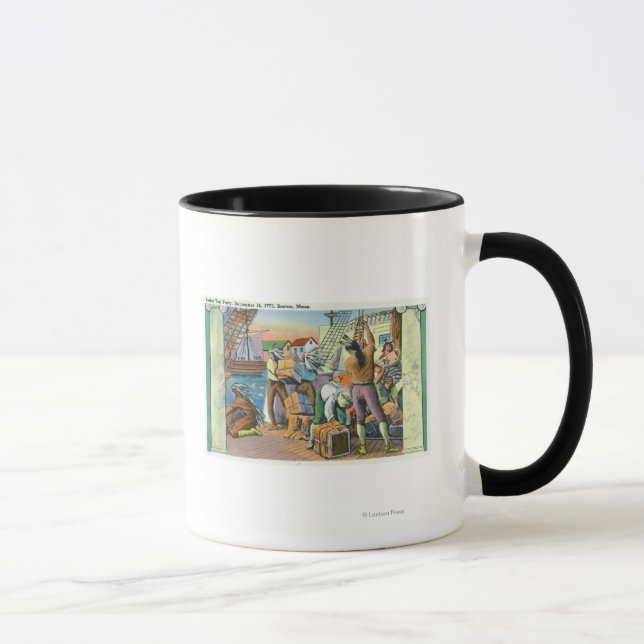 Boston, MassachusettsBoston Tea Party Scene Mugg (Höger)