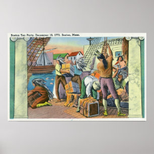 Boston, MassachusettsBoston Tea Party Scene Poster