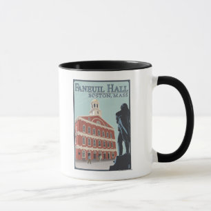 Boston MassachusettsFaneuil Hall beskådar Mugg