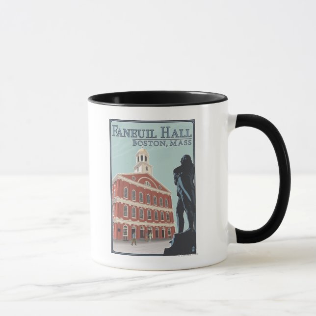 Boston, MassachusettsFaneuil Hall View Mugg (Höger)