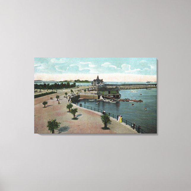 Boston, MassachusettsGeneral View of City Canvastryck (Framsida)