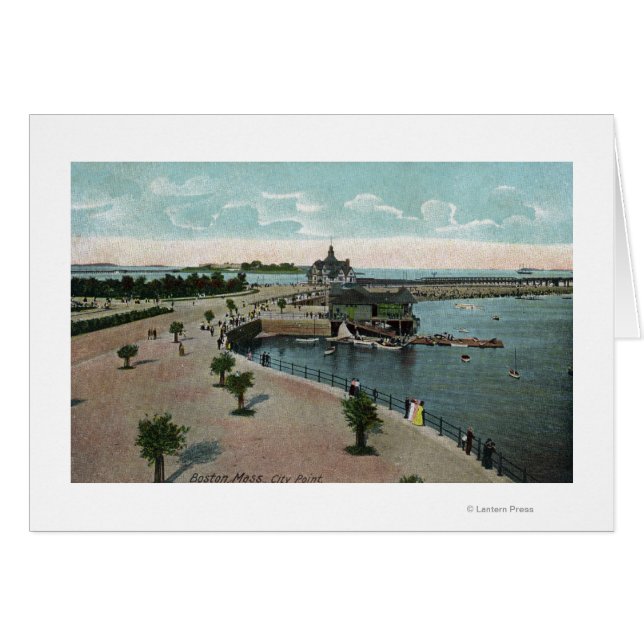 Boston, MassachusettsGeneral View of City Hälsningskort (Framsidan Horizontal)