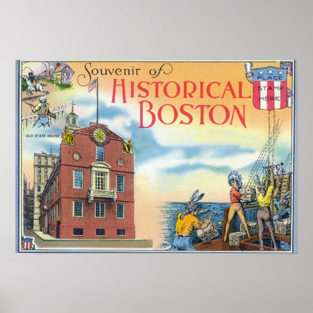 Boston, MassachusettsHistorical Boston Scenes Poster (Framsidan)