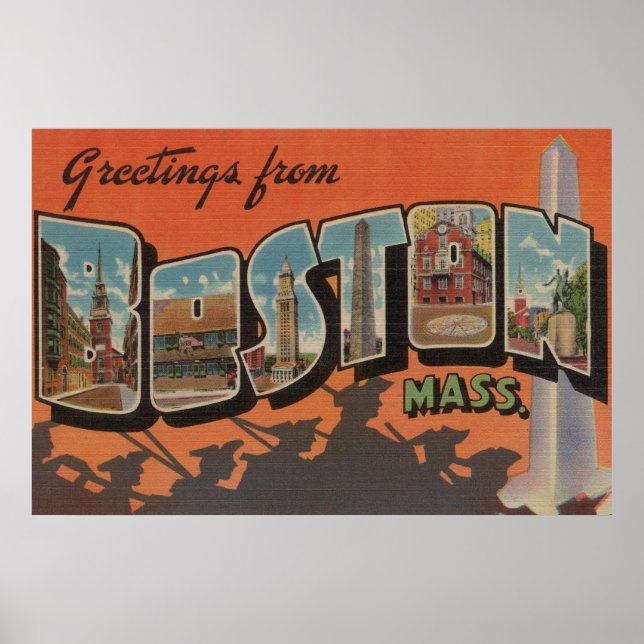 Boston, MassachusettsLarge Brev Scenes 2 Poster (Framsidan)