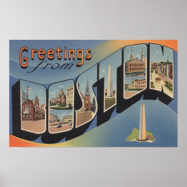 Boston, MassachusettsLarge Brev Scenes 3 Poster (Framsidan)