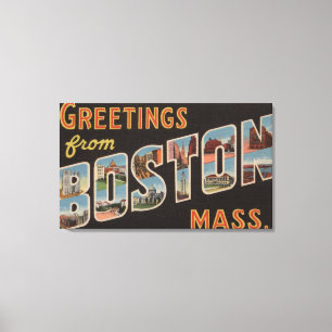 Boston MassachusettsLarge brevplatser Canvastryck