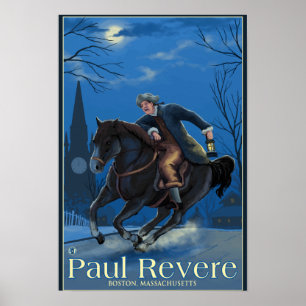 Boston MassachusettsPaul Reveres ritt Poster