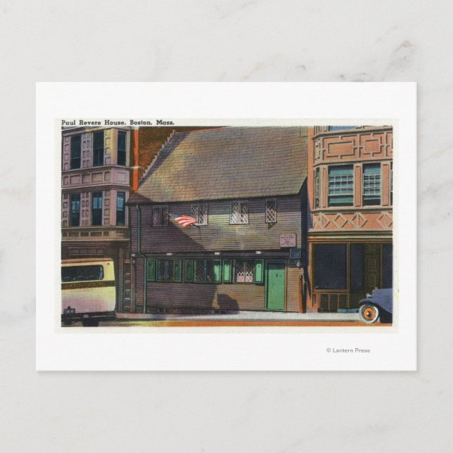 Boston, MassachusettsView of Paul Revere House Vykort (Framsida)