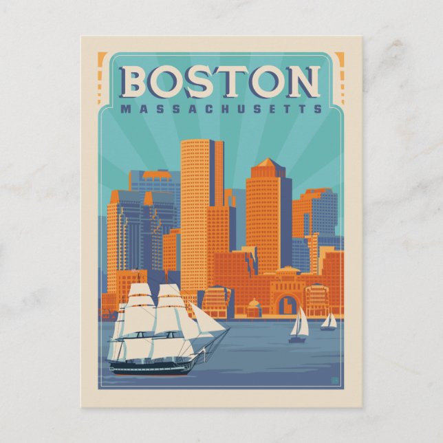 Boston, Massachusgatgatgatan | Spara datumet Meddelande Vykort (Framsida)