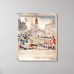 Boston Massacre Paul Revere Kung Street Canvastryck