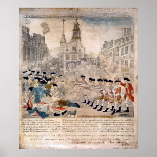 Boston Massacre Paul Revere Kung Street Poster