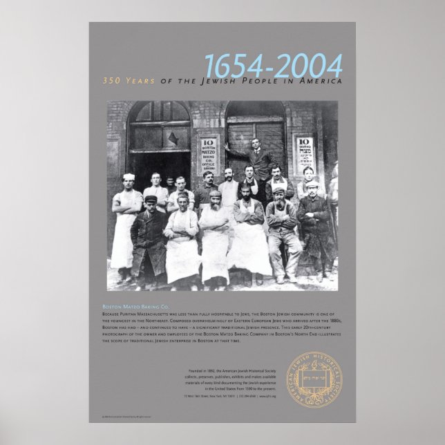 Boston Matzo Baking Co Poster (Framsidan)