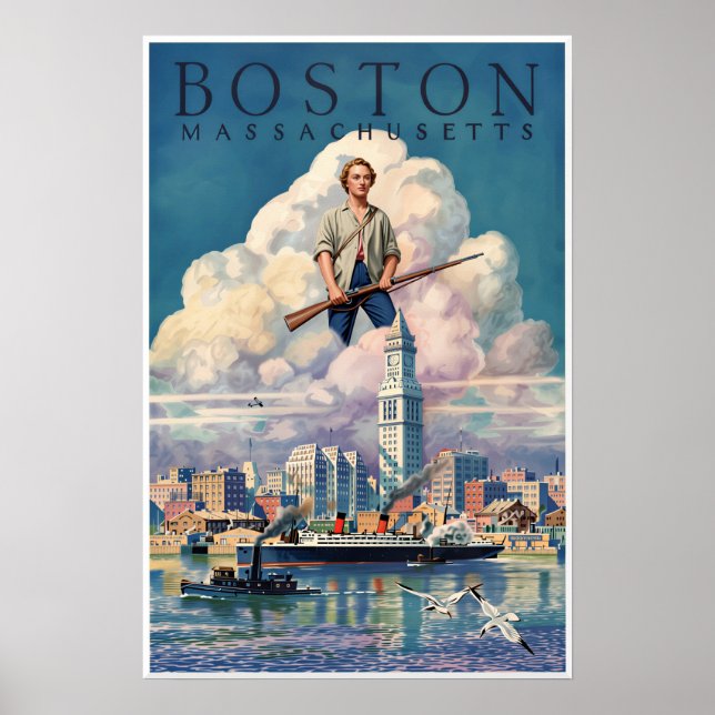 Boston Minuteman-affisch Poster (Framsidan)