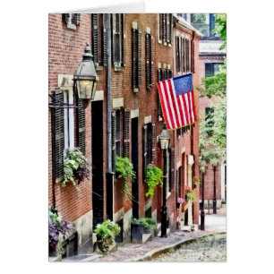Boston MORSA - Acorn Street Hälsningskort