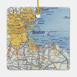 Boston MORSA Classic Karta Julgransprydnad Keramik