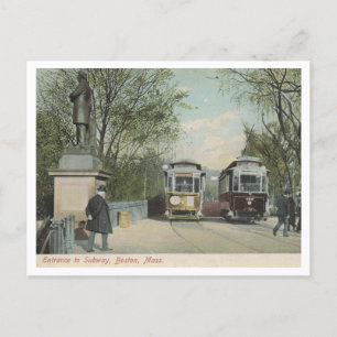 Boston MORSA, Entrance to Tunnelbanan 1906 Vykort