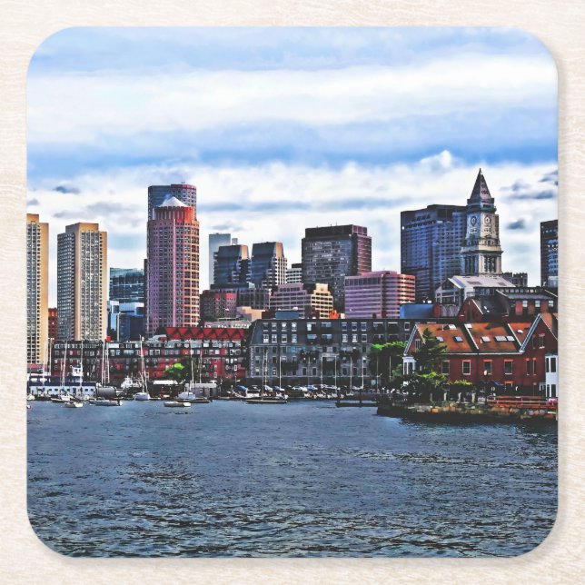 Boston MORSA - Inner Harbour Underlägg Papper Kvadrat (Framsidan)
