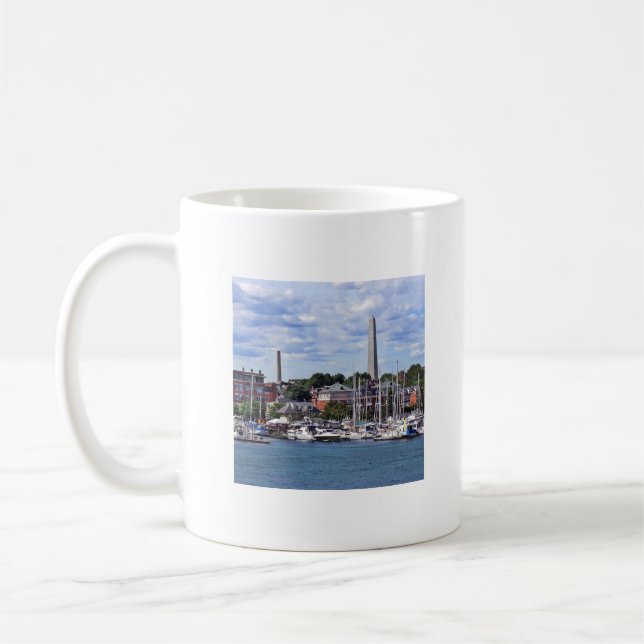 Boston MORSA - Marina with Bunker Backe monument Kaffemugg (Vänster)