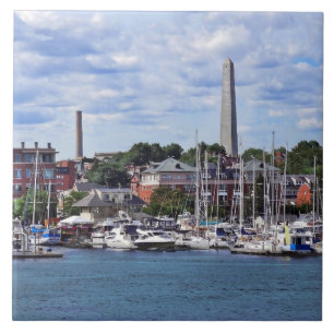 Boston MORSA - Marina with Bunker Backe monument Kakelplatta