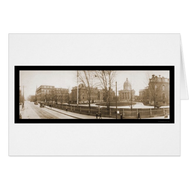 Boston, MORSA-sjukhus 1903 Hälsningskort (Framsidan Horizontal)