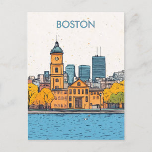 Boston MORSA USA Travel Vykort