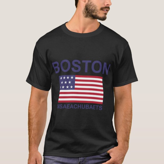 BOSTON MSAEACHUBAETS T SHIRT (Framsida)