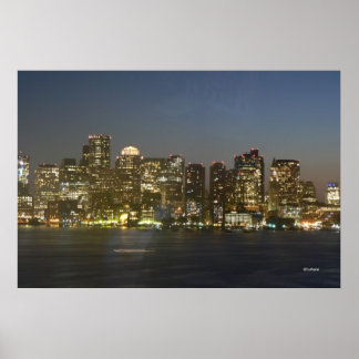 Boston Night Himlar Poster