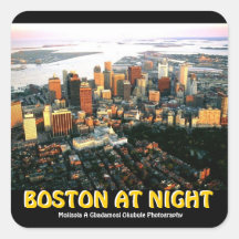 Boston @ Nite Sticker av Mojisola A Gbadamosi Okub