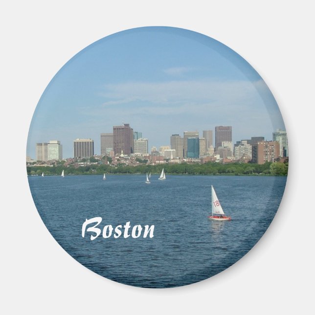 Boston och Charles River Magnet (Framsidan)