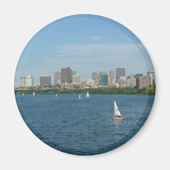 Boston och Charles River Magnet (Framsidan)