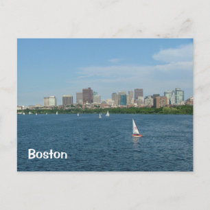 Boston och Charles River Vykort