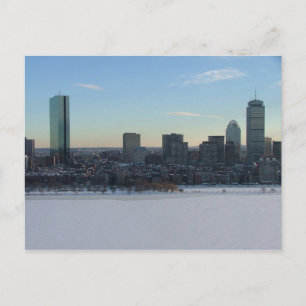 Boston och den frysta Charles River Vykort