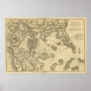 Boston och dess Environs Poster