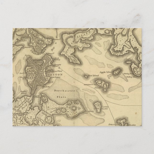 Boston och dess Environs Vykort (Framsida)