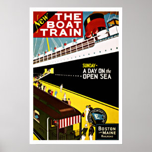 Boston och Maine järnvägvintage resor Poster