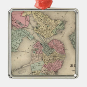 Boston och närgränsande städer julgransprydnad metall