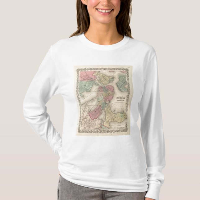 Boston och närgränsande städer t shirt (Framsida)