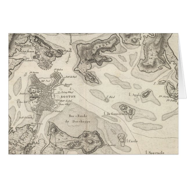 Boston och omgivande område hälsningskort (Framsidan Horizontal)